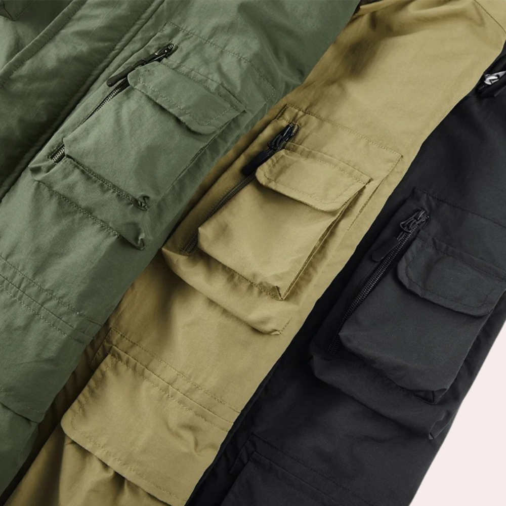 Quentin | Anorak Homme Imperméable à Capuche Multi-Poches