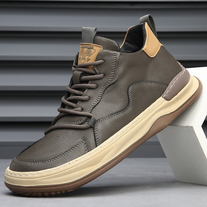 Quentin | Basket Cuir Homme Semelle Épaisse Lacets