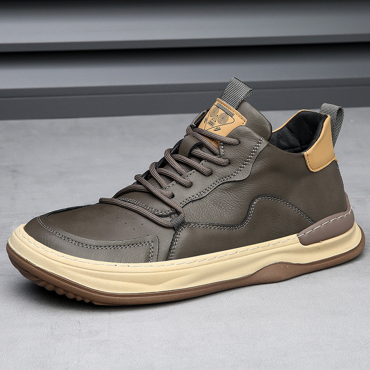 Quentin | Basket Cuir Homme Semelle Épaisse Lacets