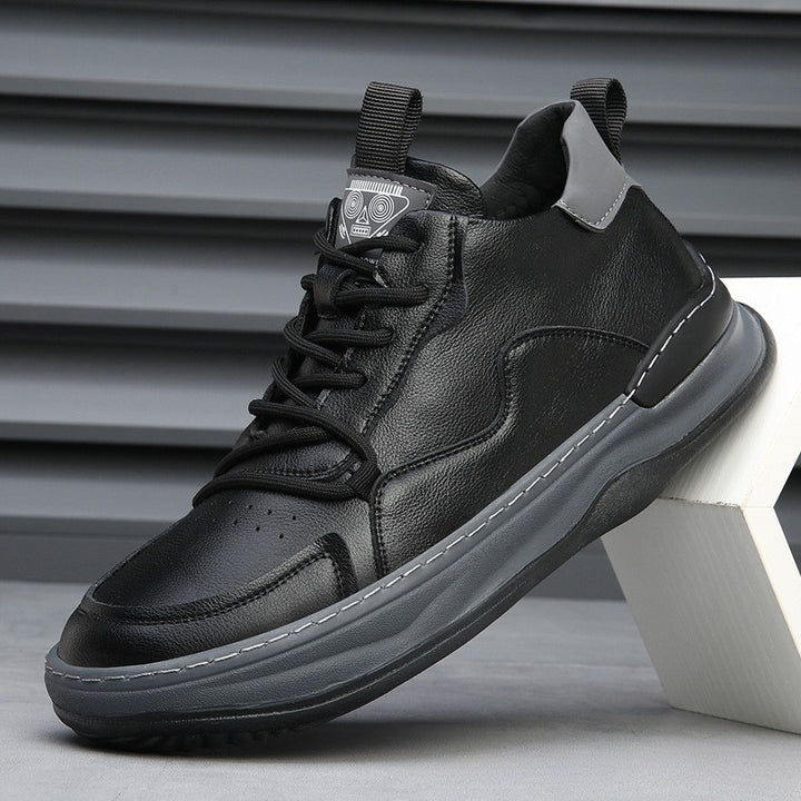 Quentin | Basket Cuir Homme Semelle Épaisse Lacets