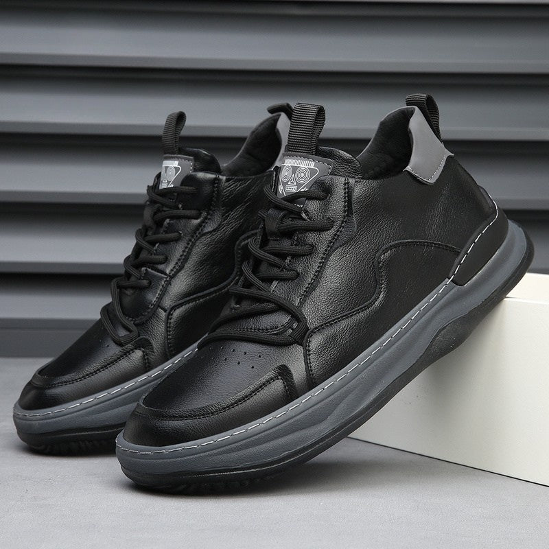 Quentin | Basket Cuir Homme Semelle Épaisse Lacets