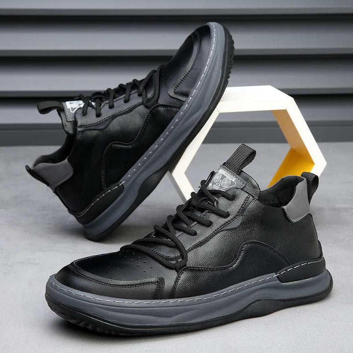 Quentin | Basket Cuir Homme Semelle Épaisse Lacets