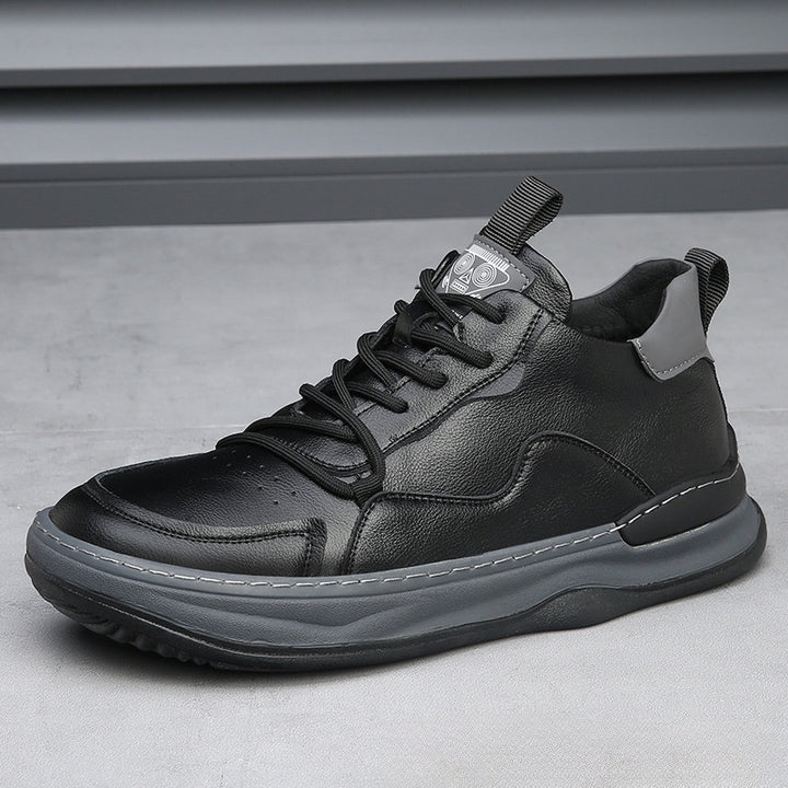 Quentin | Basket Cuir Homme Semelle Épaisse Lacets