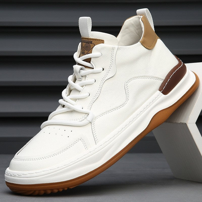 Quentin | Basket Cuir Homme Semelle Épaisse Lacets