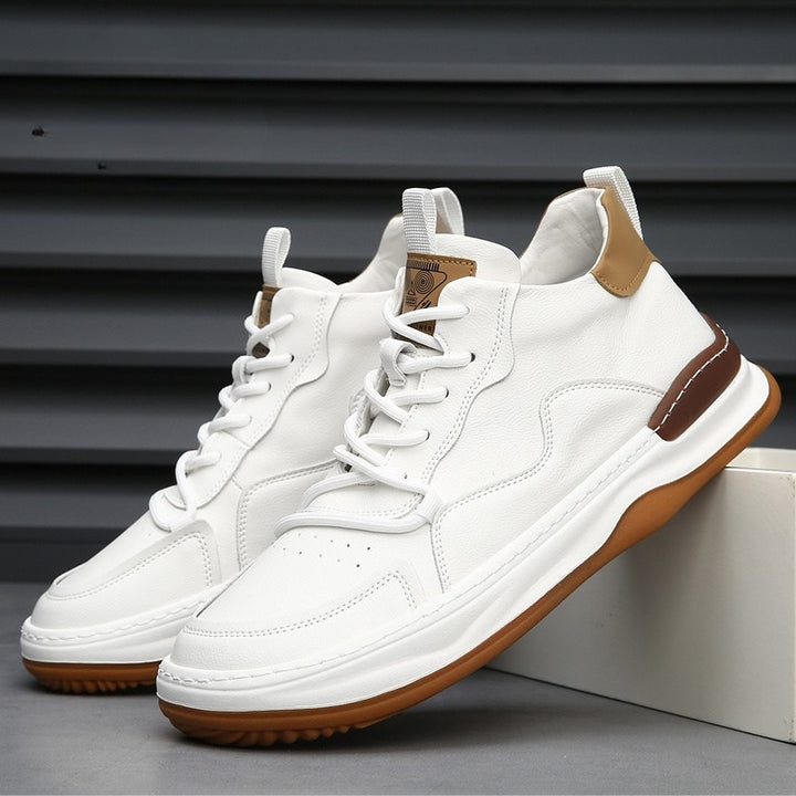 Quentin | Basket Cuir Homme Semelle Épaisse Lacets