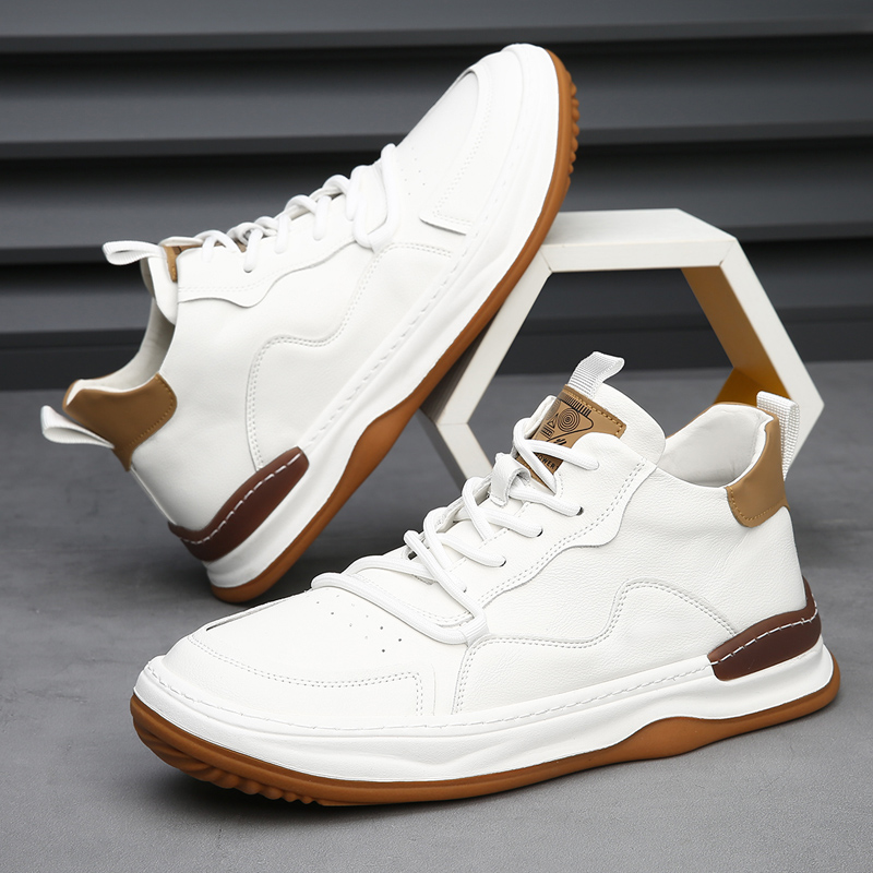 Quentin | Basket Cuir Homme Semelle Épaisse Lacets