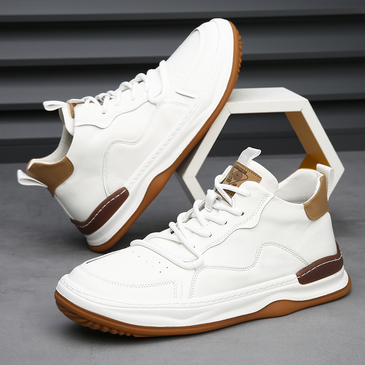 Quentin | Basket Cuir Homme Semelle Épaisse Lacets