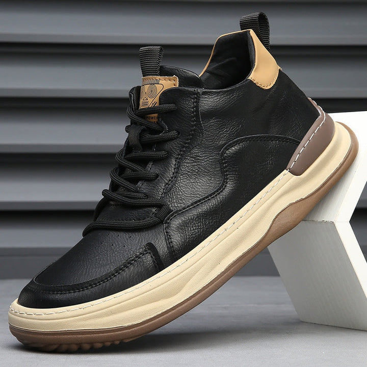 Quentin | Basket Cuir Homme Semelle Épaisse Lacets