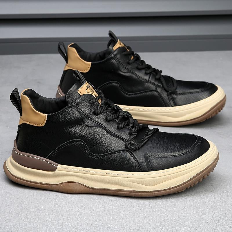 Quentin | Basket Cuir Homme Semelle Épaisse Lacets