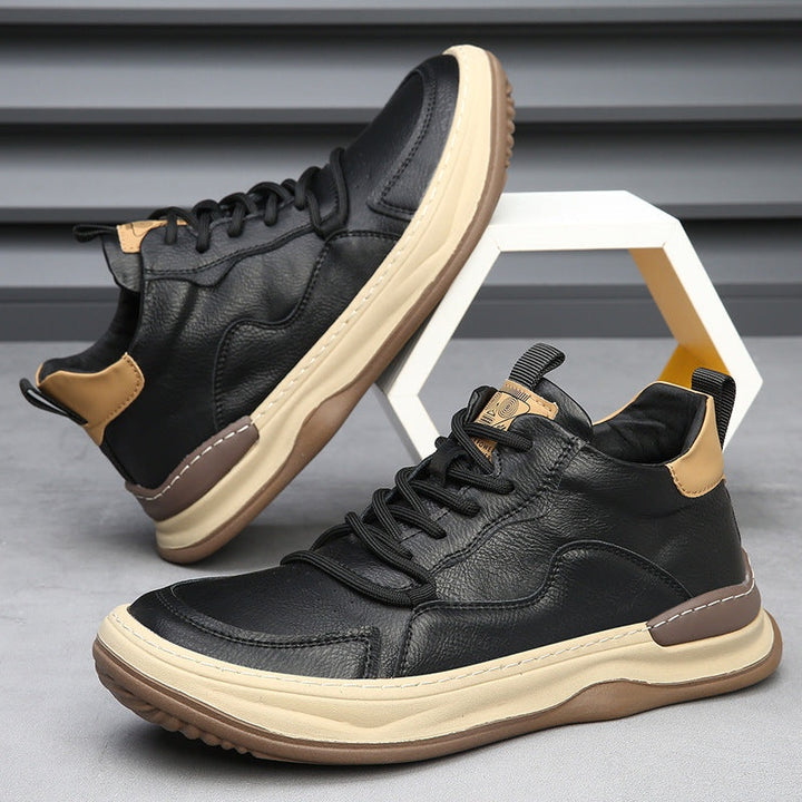Quentin | Basket Cuir Homme Semelle Épaisse Lacets
