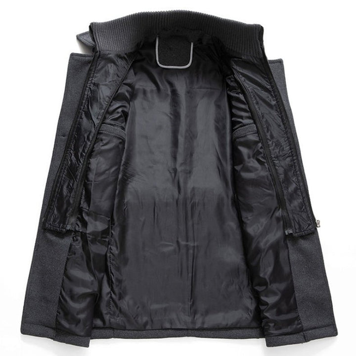 Quentin | Manteau en Laine Homme Long Col Roulé Double Épaisseur