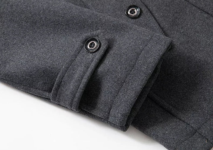 Quentin | Manteau en Laine Homme Long Col Roulé Double Épaisseur