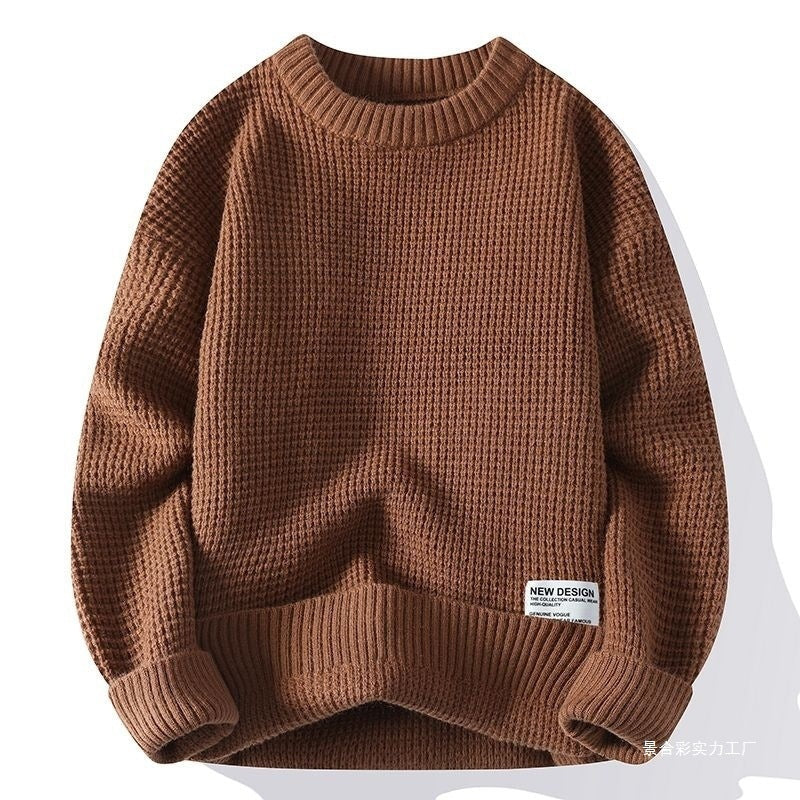 Quentin | Pull en Maille Gaufrée Homme Col Rond Oversize