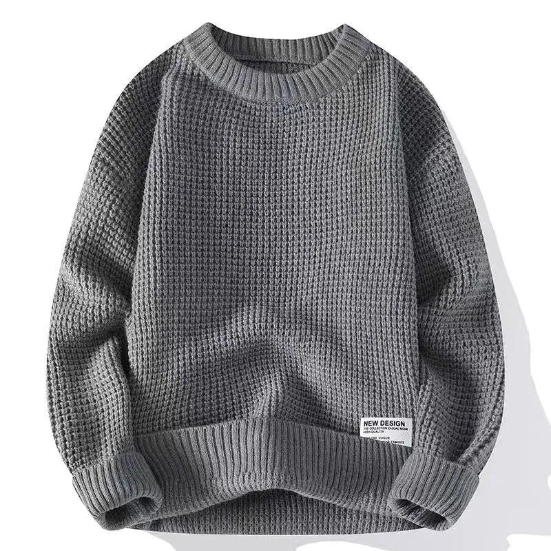 Quentin | Pull en Maille Gaufrée Homme Col Rond Oversize