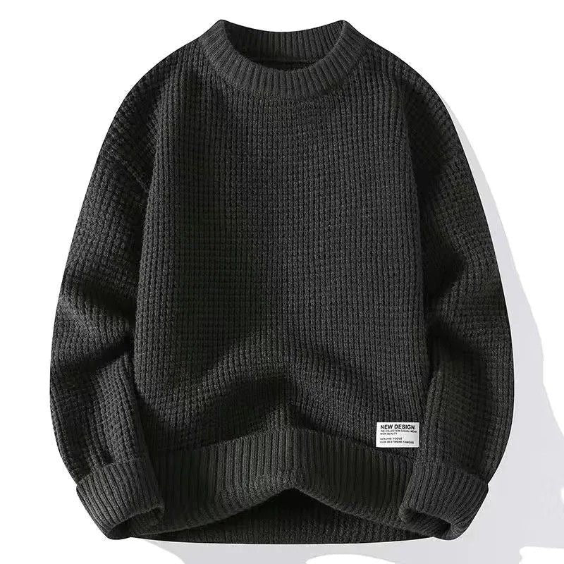 Quentin | Pull en Maille Gaufrée Homme Col Rond Oversize