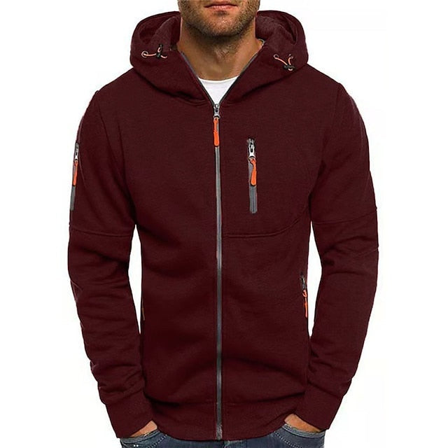 Quentin | Sweat à Capuche Zippé Homme Poches Zippées