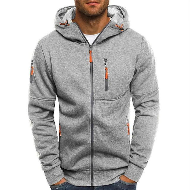 Quentin | Sweat à Capuche Zippé Homme Poches Zippées