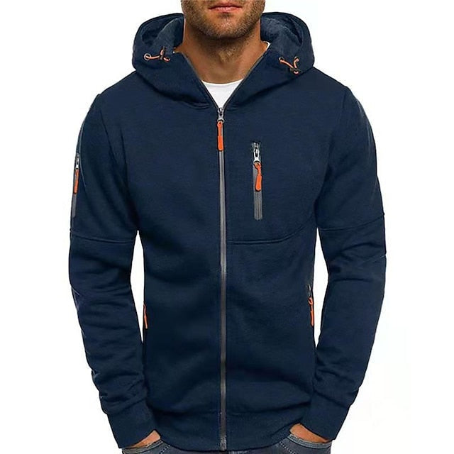 Quentin | Sweat à Capuche Zippé Homme Poches Zippées