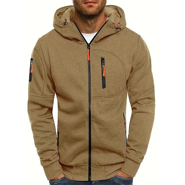 Quentin | Sweat à Capuche Zippé Homme Poches Zippées