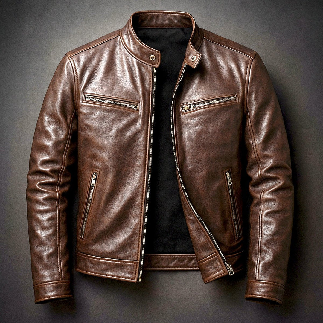 Raphaël | Blouson Cuir Homme Perfecto Biker Col Montant