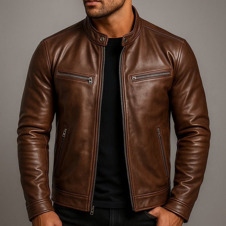 Raphaël | Blouson Cuir Homme Perfecto Biker Col Montant