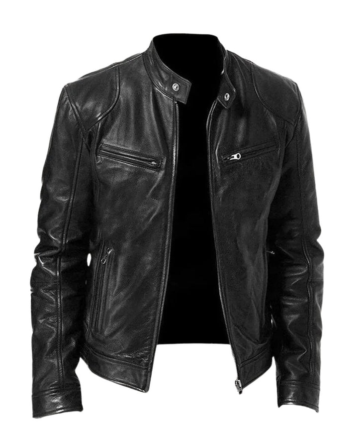 Raphaël | Blouson en Cuir Homme Perfecto Col Mao Zips