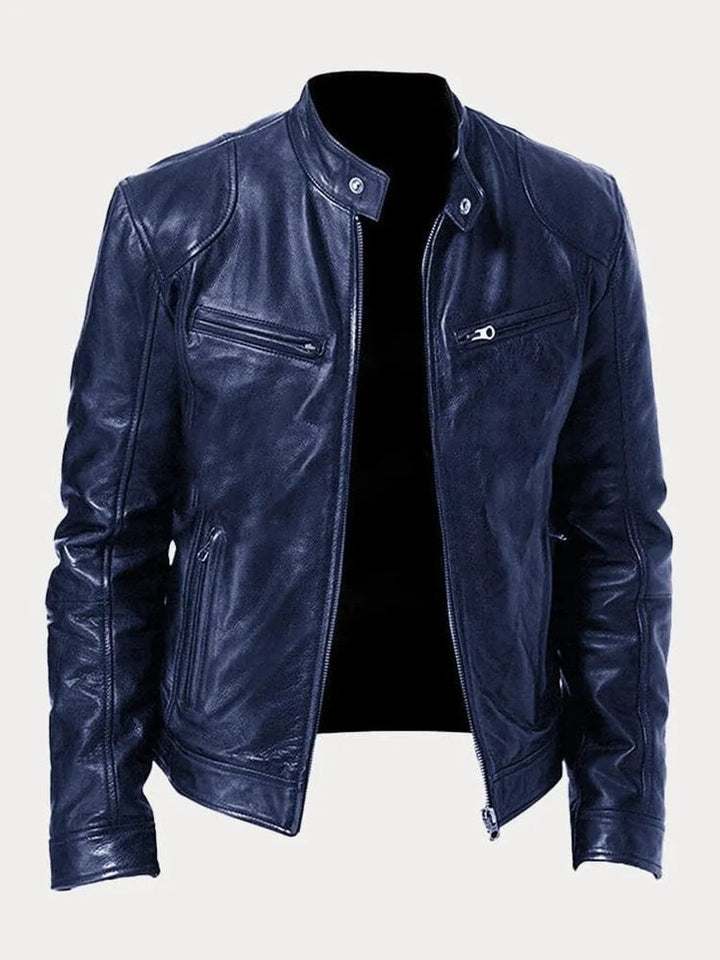 Raphaël | Blouson en Cuir Homme Perfecto Col Mao Zips