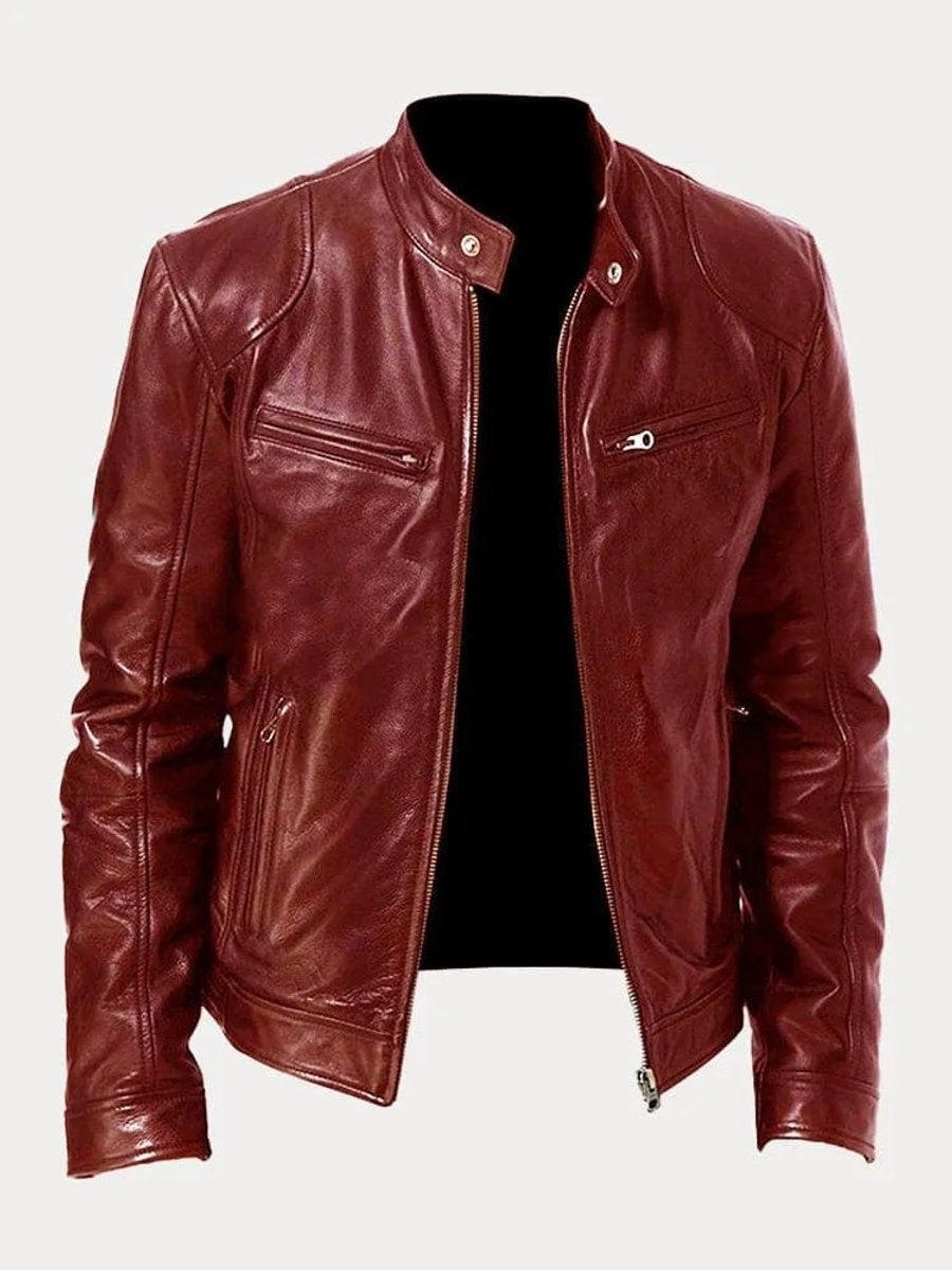 Raphaël | Blouson en Cuir Homme Perfecto Col Mao Zips