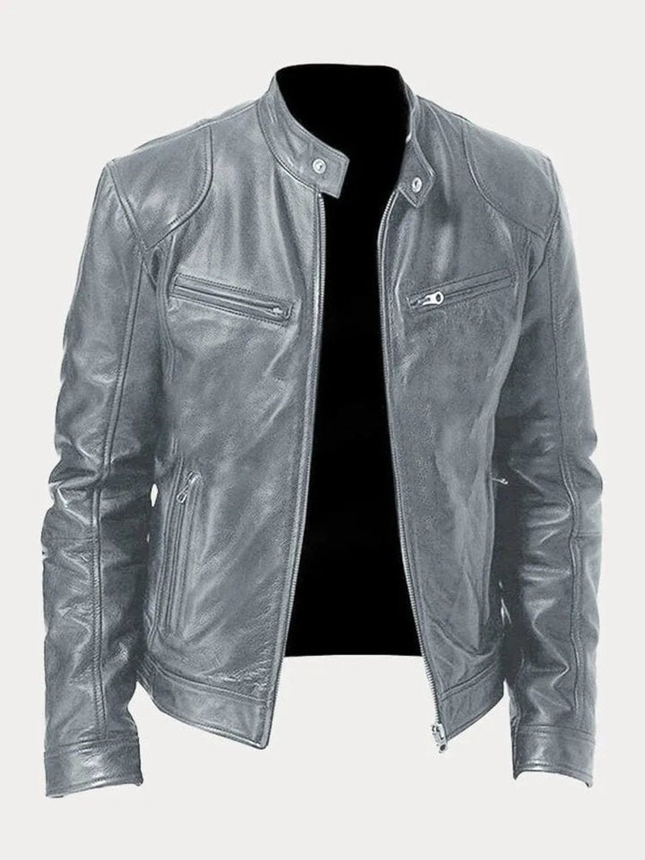 Raphaël | Blouson en Cuir Homme Perfecto Col Mao Zips