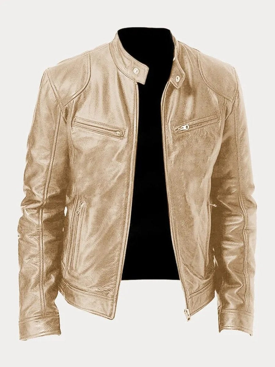 Raphaël | Blouson en Cuir Homme Perfecto Col Mao Zips
