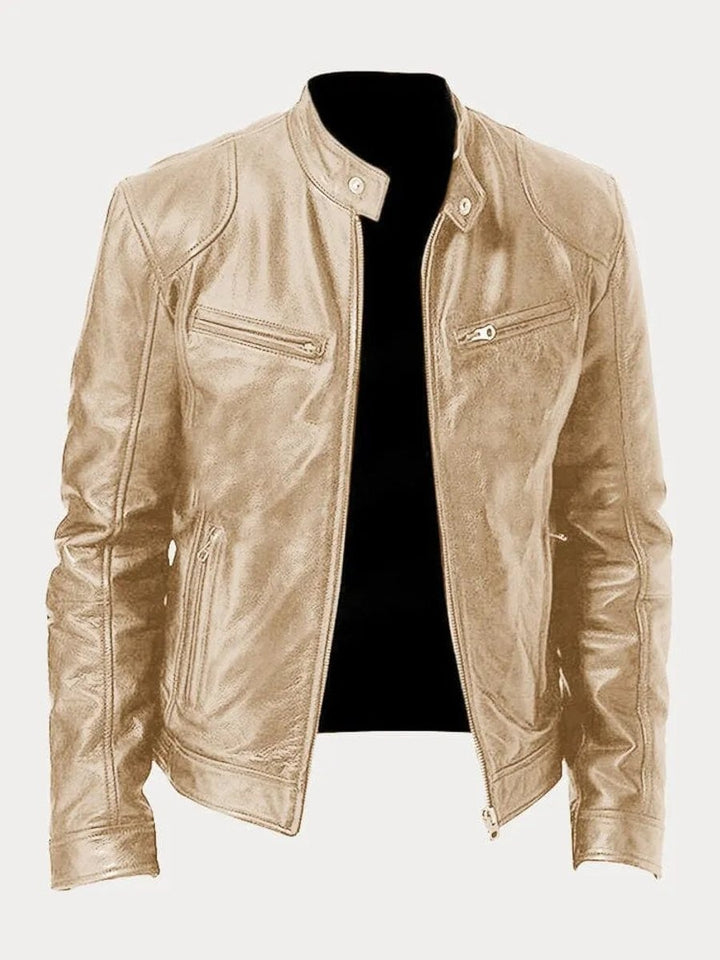 Raphaël | Blouson en Cuir Homme Perfecto Col Mao Zips