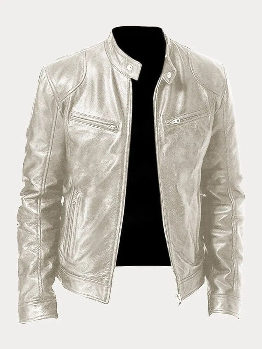 Raphaël | Blouson en Cuir Homme Perfecto Col Mao Zips
