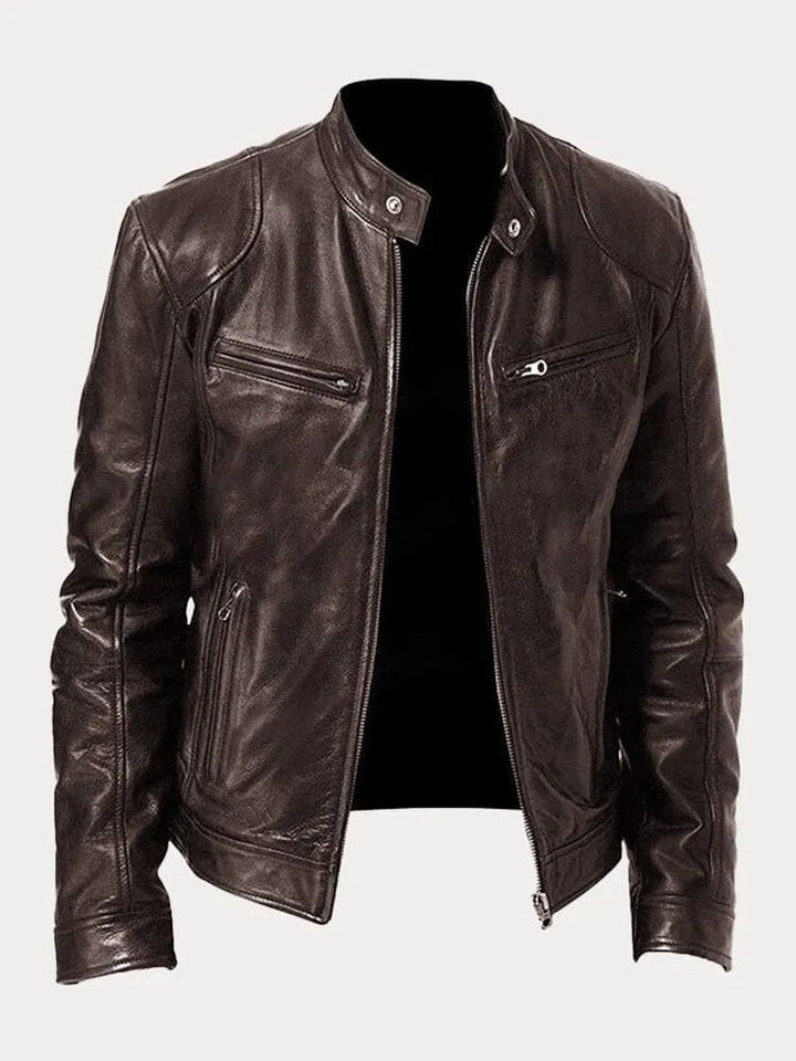 Raphaël | Blouson en Cuir Homme Perfecto Col Mao Zips