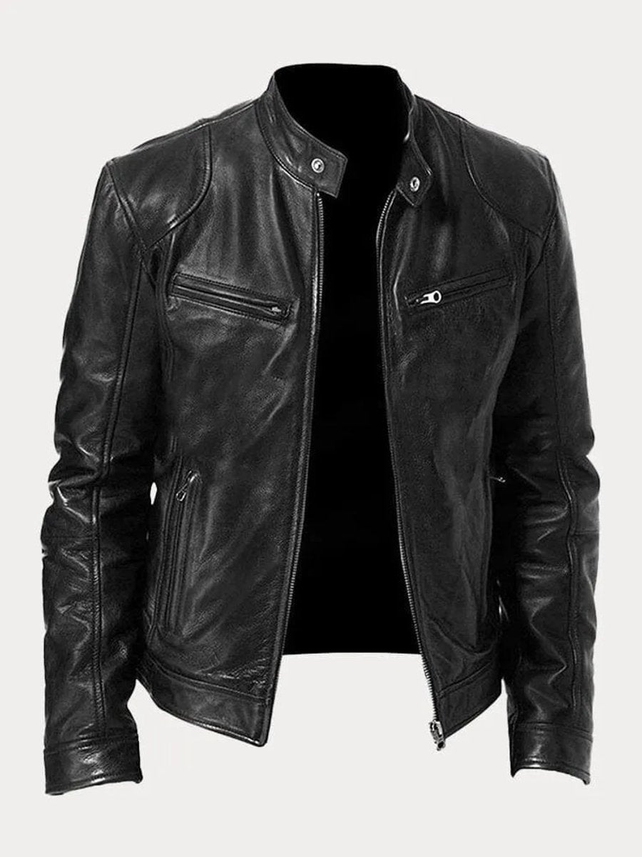 Raphaël | Blouson en Cuir Homme Perfecto Col Mao Zips