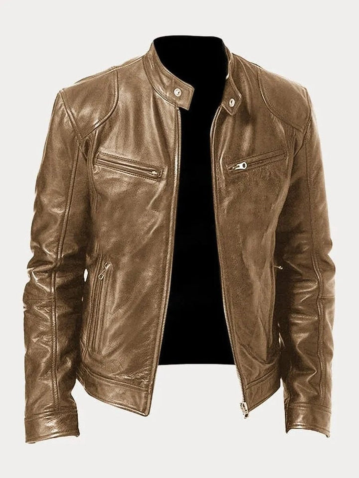 Raphaël | Blouson en Cuir Homme Perfecto Col Mao Zips