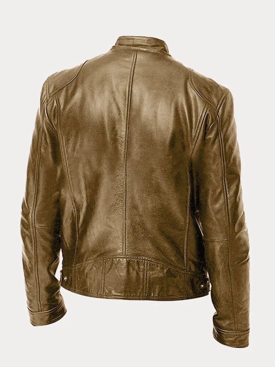 Raphaël | Blouson en Cuir Homme Perfecto Col Mao Zips