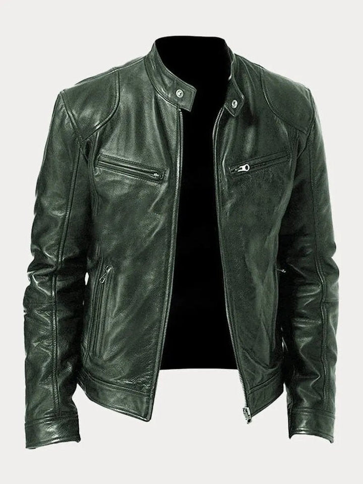Raphaël | Blouson en Cuir Homme Perfecto Col Mao Zips