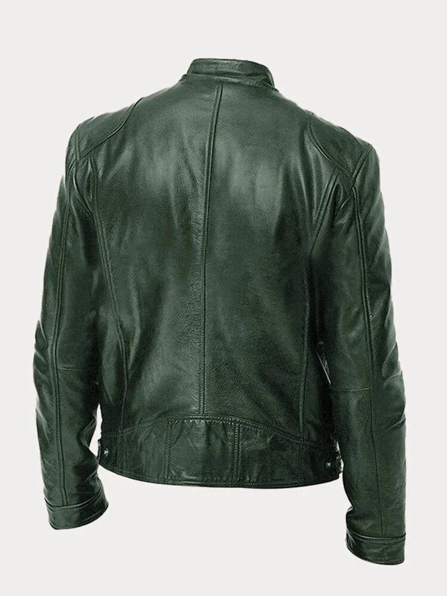 Raphaël | Blouson en Cuir Homme Perfecto Col Mao Zips