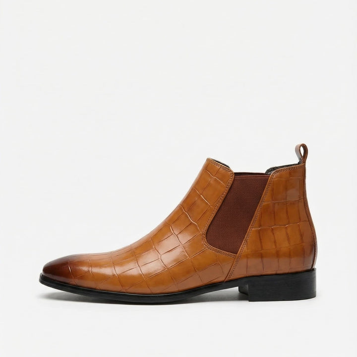Raphaël | Chelsea Boots Homme Cuir Embossé Crocodile
