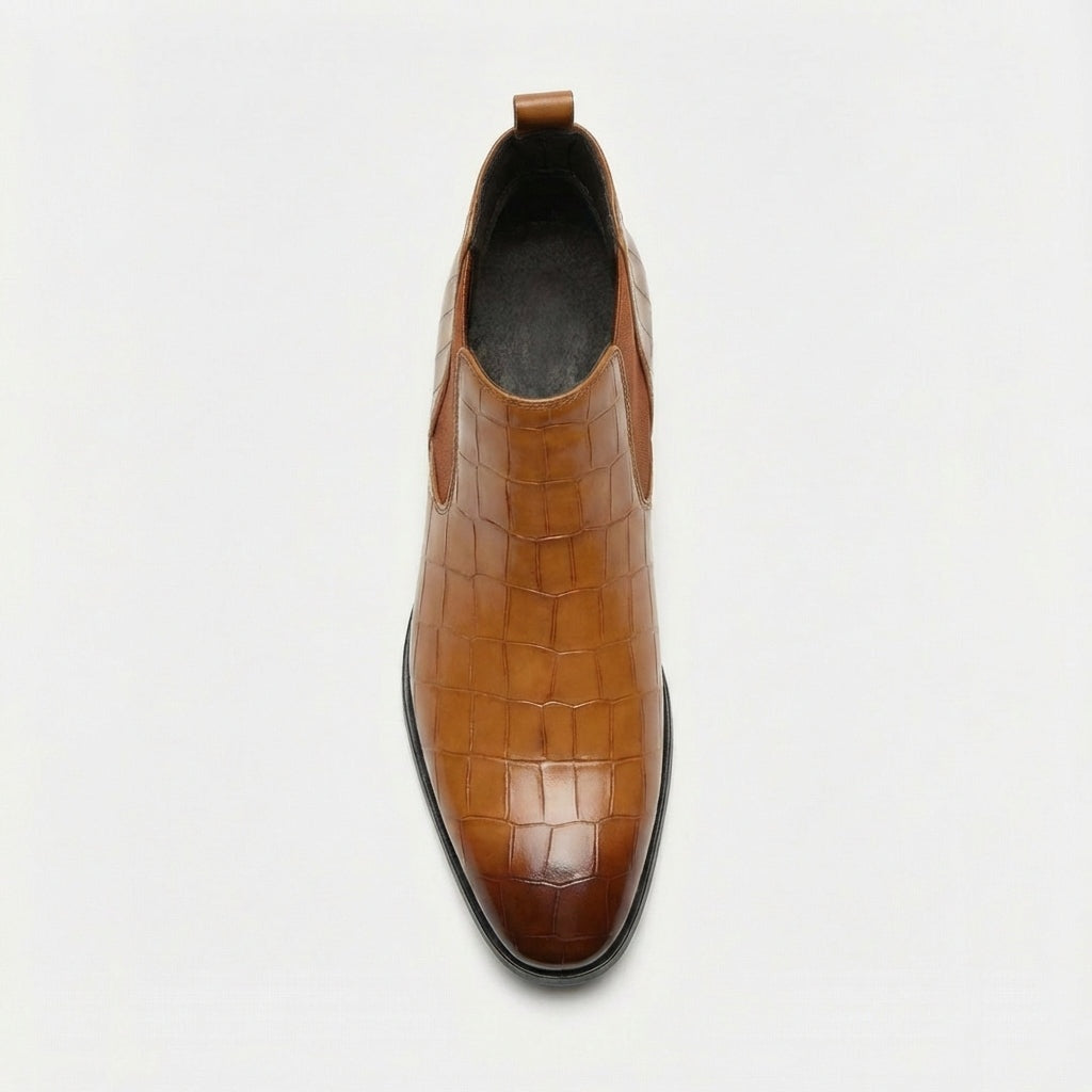 Raphaël | Chelsea Boots Homme Cuir Embossé Crocodile