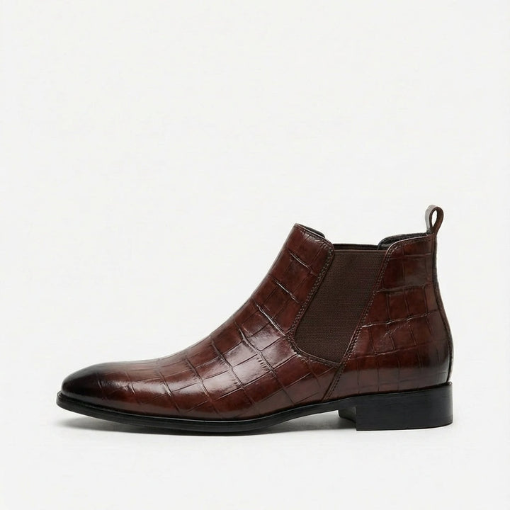 Raphaël | Chelsea Boots Homme Cuir Embossé Crocodile