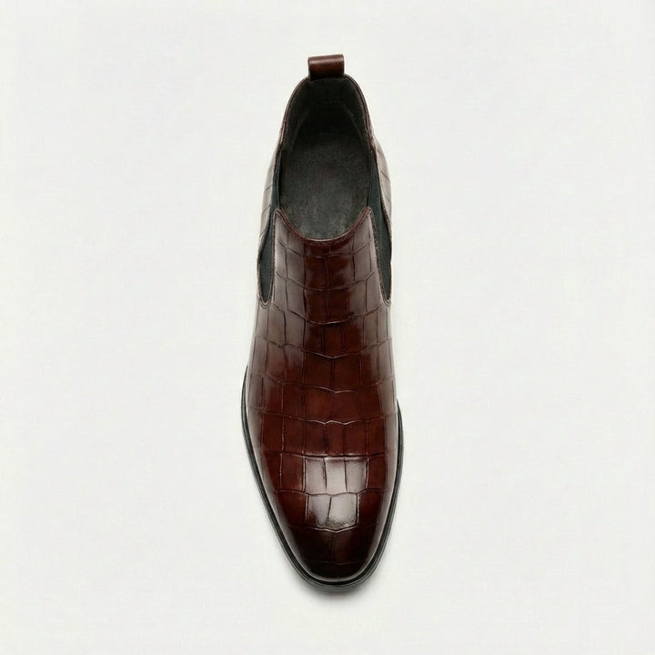 Raphaël | Chelsea Boots Homme Cuir Embossé Crocodile