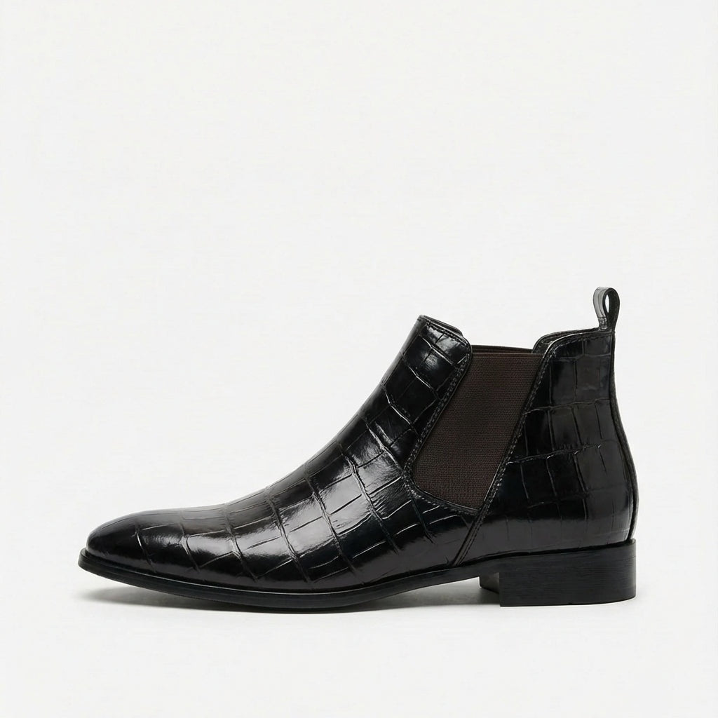Raphaël | Chelsea Boots Homme Cuir Embossé Crocodile