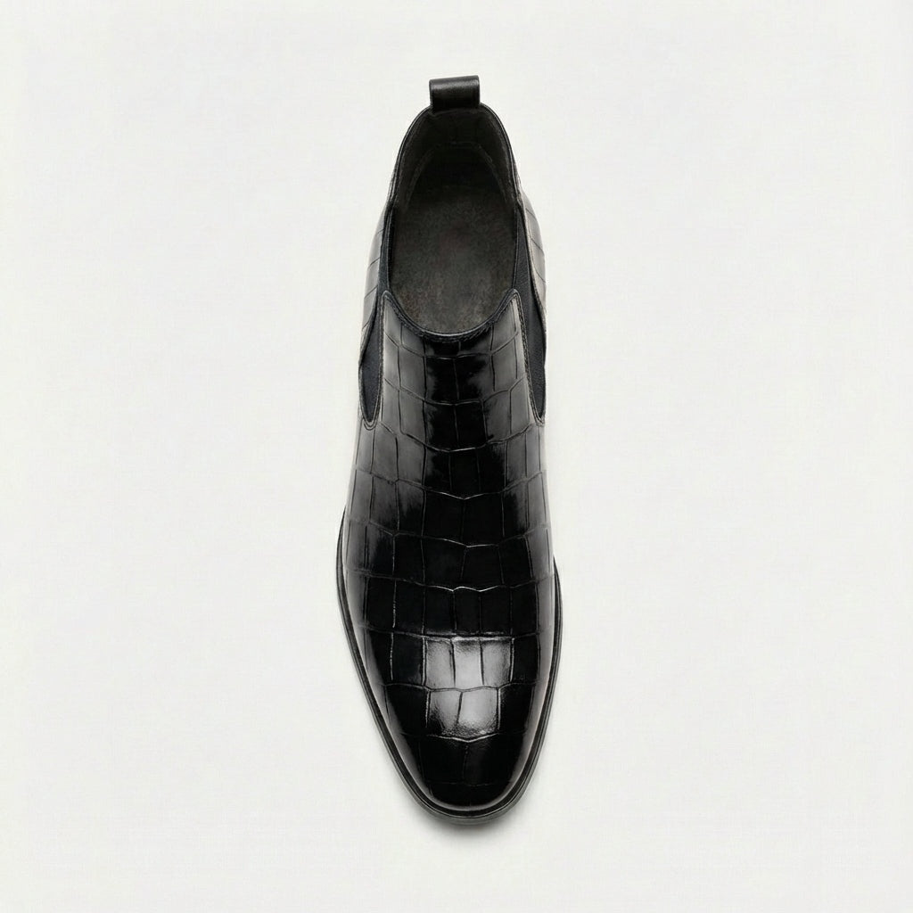 Raphaël | Chelsea Boots Homme Cuir Embossé Crocodile