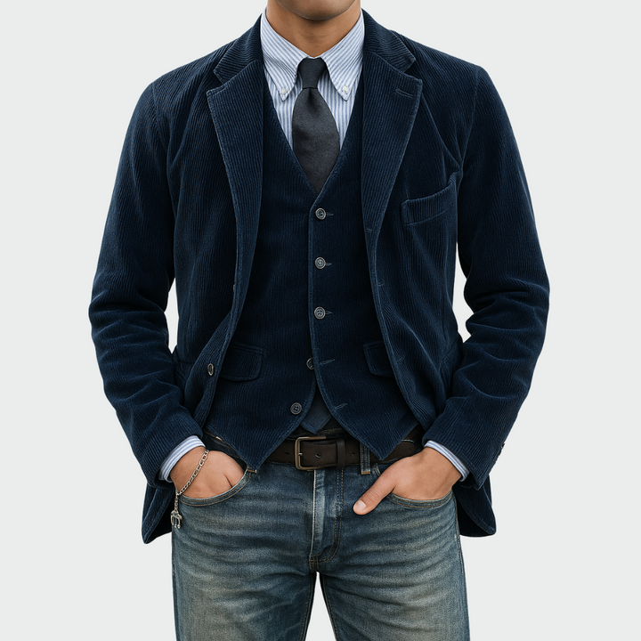 Raphaël | Ensemble Blazer et Gilet en Velours Côtelé Homme