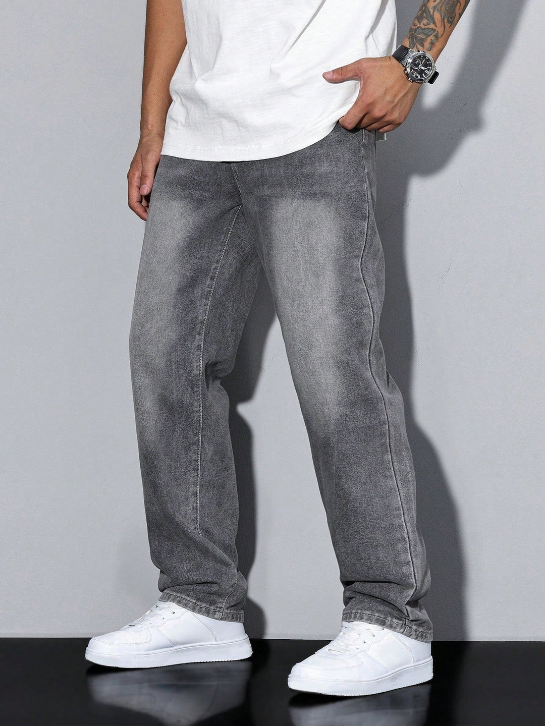 Raphaël | Jean Large Homme Coupe Droite Délavé