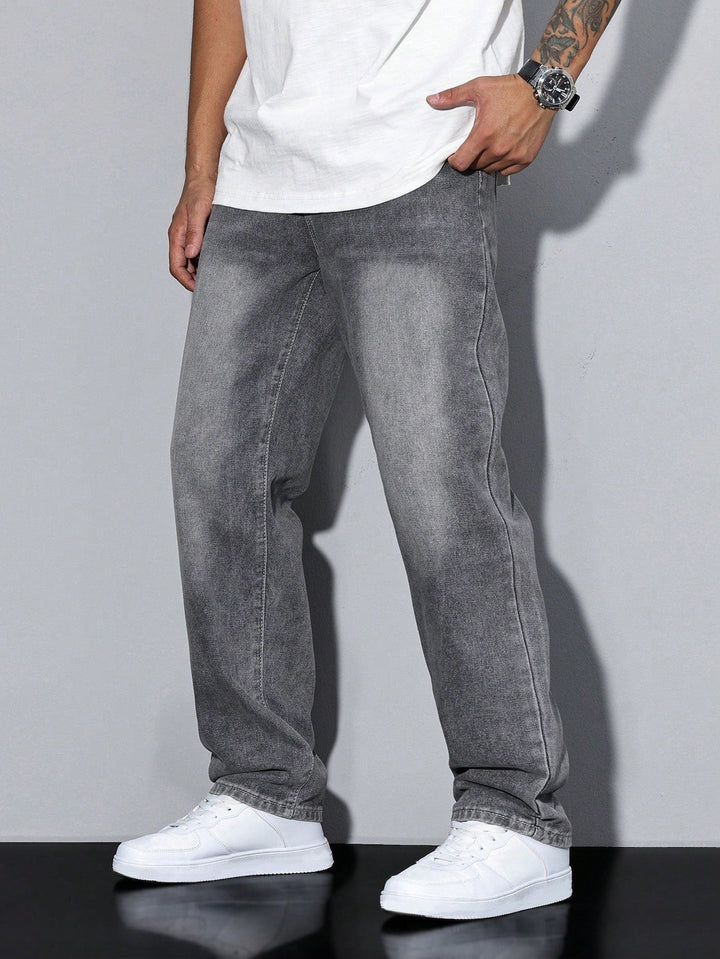 Raphaël | Jean Large Homme Coupe Droite Délavé