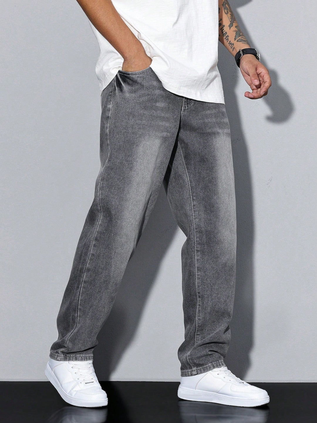 Raphaël | Jean Large Homme Coupe Droite Délavé