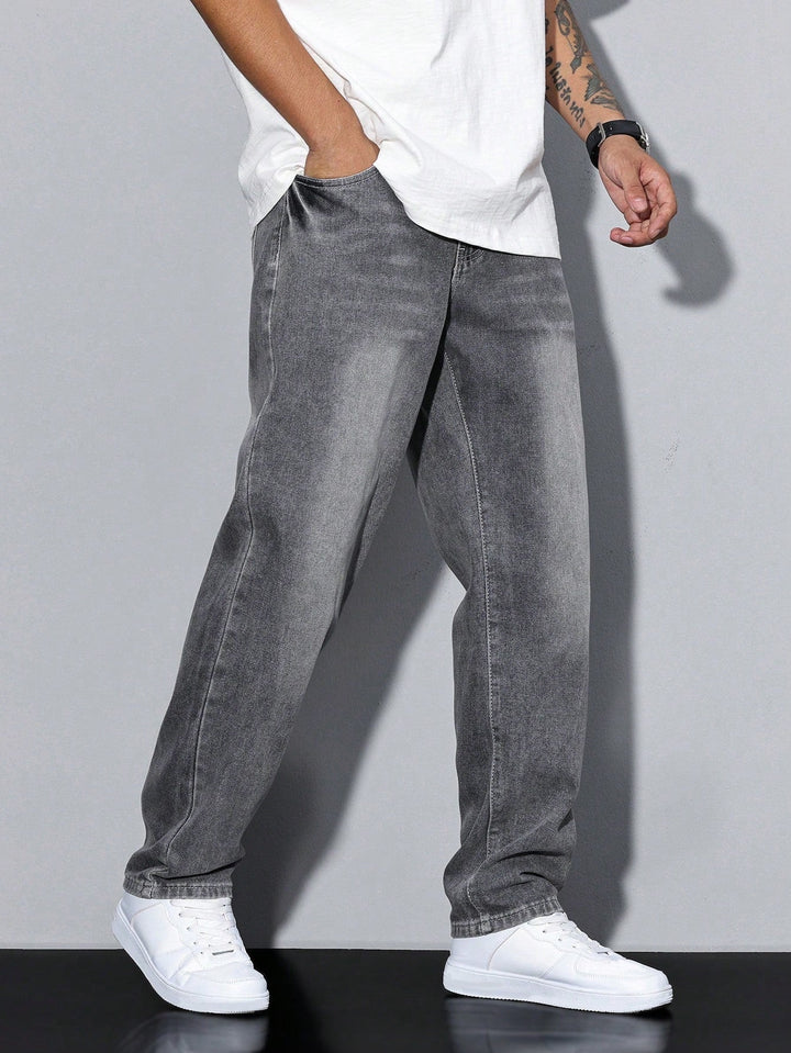 Raphaël | Jean Large Homme Coupe Droite Délavé