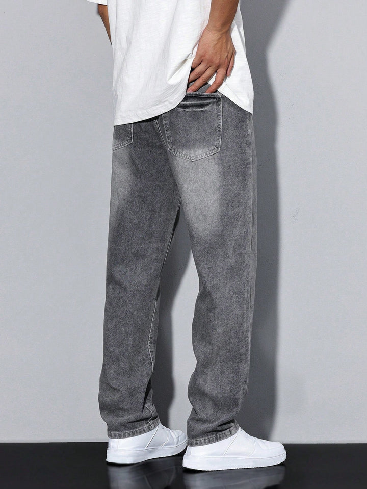 Raphaël | Jean Large Homme Coupe Droite Délavé